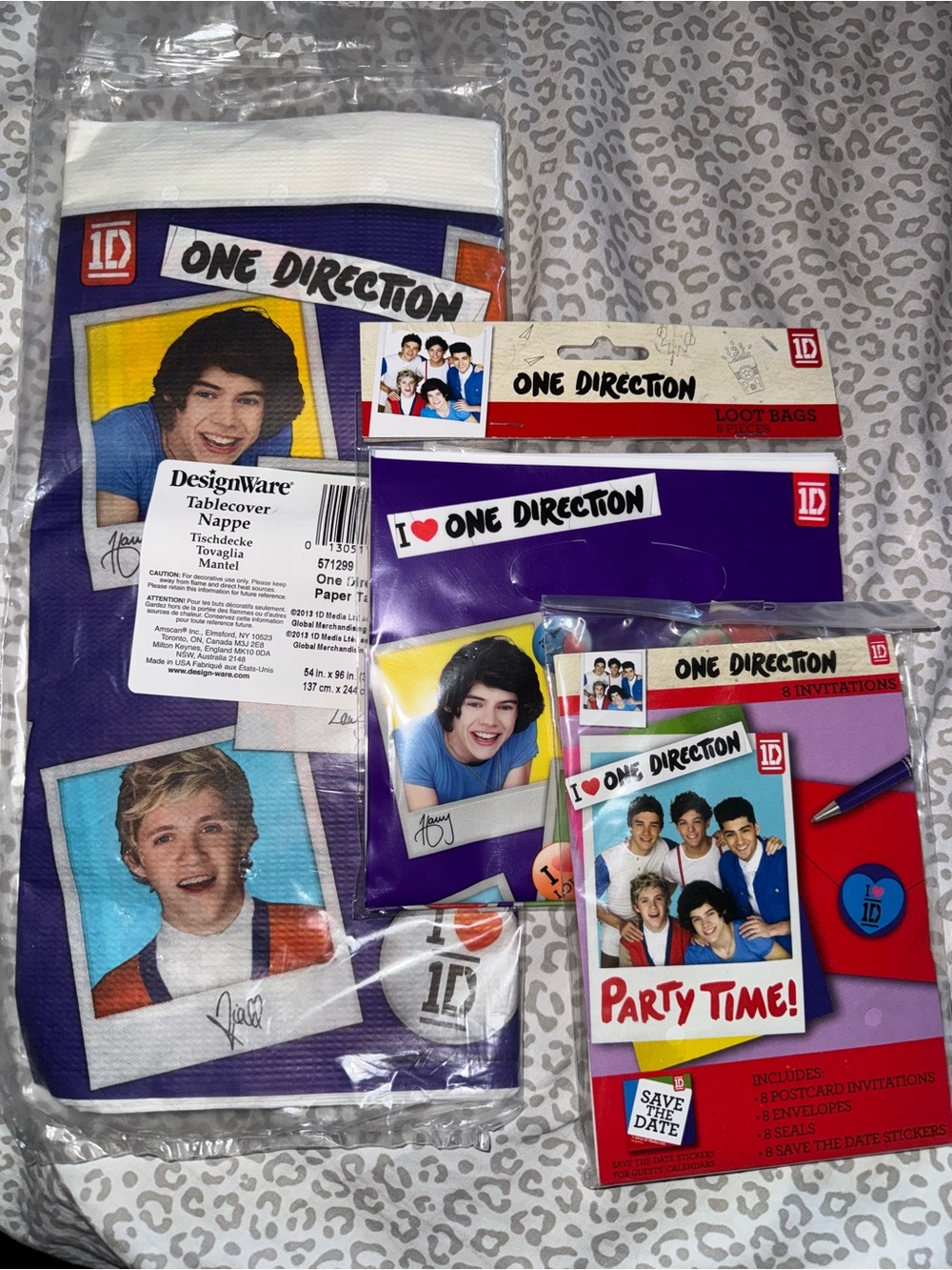 RARE Vintage One Direction 1D 2013 Party Supplies Lot UNOPENED, SEALED